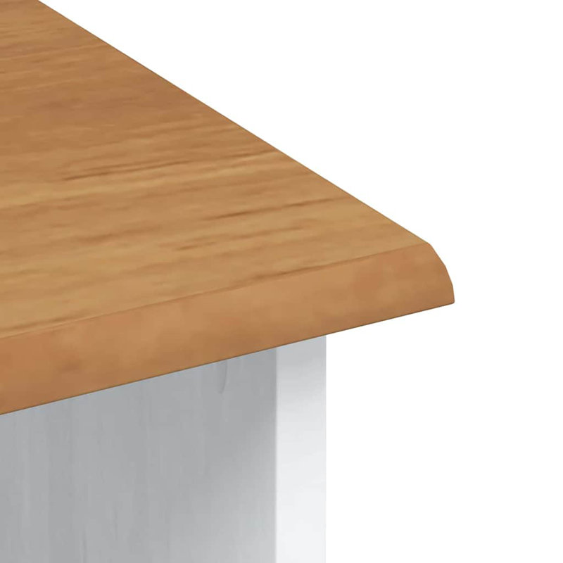 91cm Solid Wood Sideboard, White