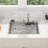 33" L x 22" W Drop-In Waterfall Kitchen Sink Single Bowl 304 Stainless Steel Workstation with Waterfall Faucet Combo and Cup Sprayer-98168941