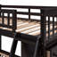 Lit superposé simple au-dessus de double en bois avec six tiroirs et tablettes flexibles, lit inférieur avec roulettes-2037554065