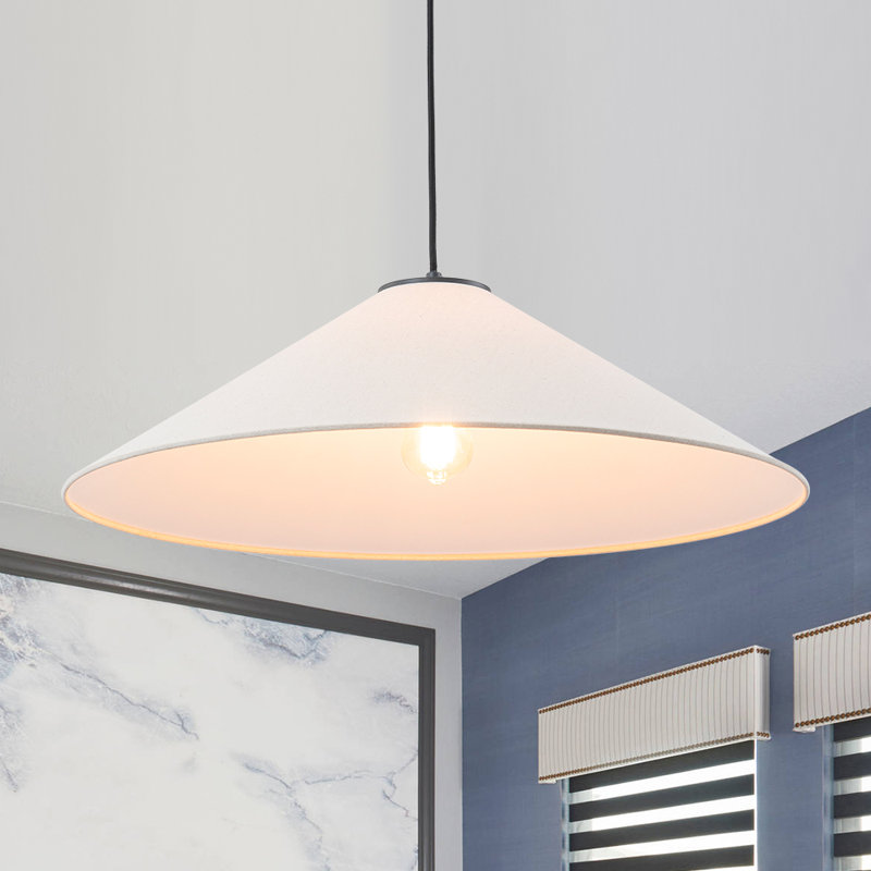 Luminaire suspendu en forme de champignon 1 lumière, H 8,7 po x l 25,6 po x P 25,6 po