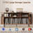 Large Round Record Player Stand with Charging Station, Vinyl Record Storage Cabinet with Sliding Door, Mid Century Modern Turntable Stand with Open Shelves for Bedroom Living Room-57485511-61306267