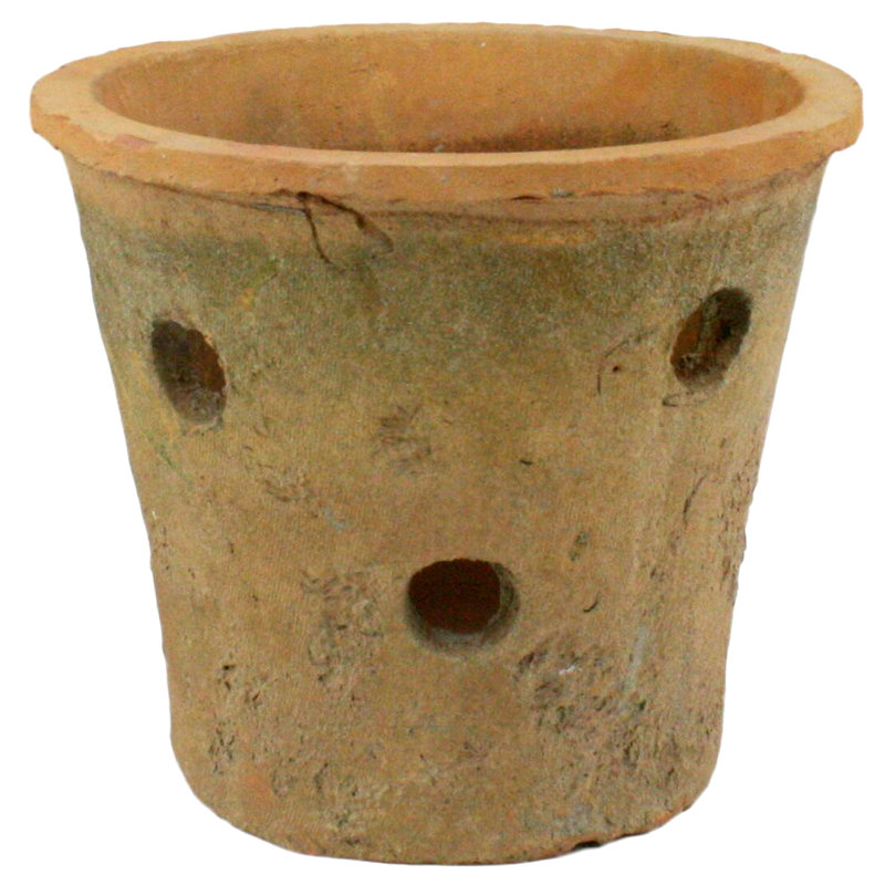 Pot à fleurs en terre cuite Almandine, Rouge antique