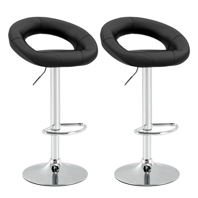 Deaisha Swivel Upholstered Adjustable Height Bar Stool