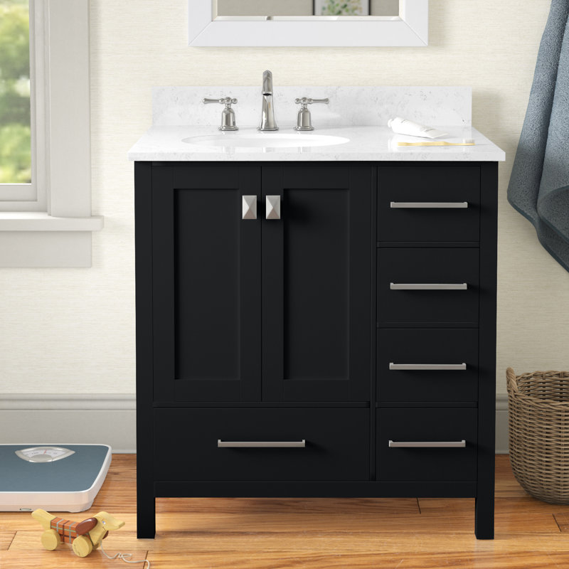Ensemble de meuble-lavabo simple 32 po Irene, Noir