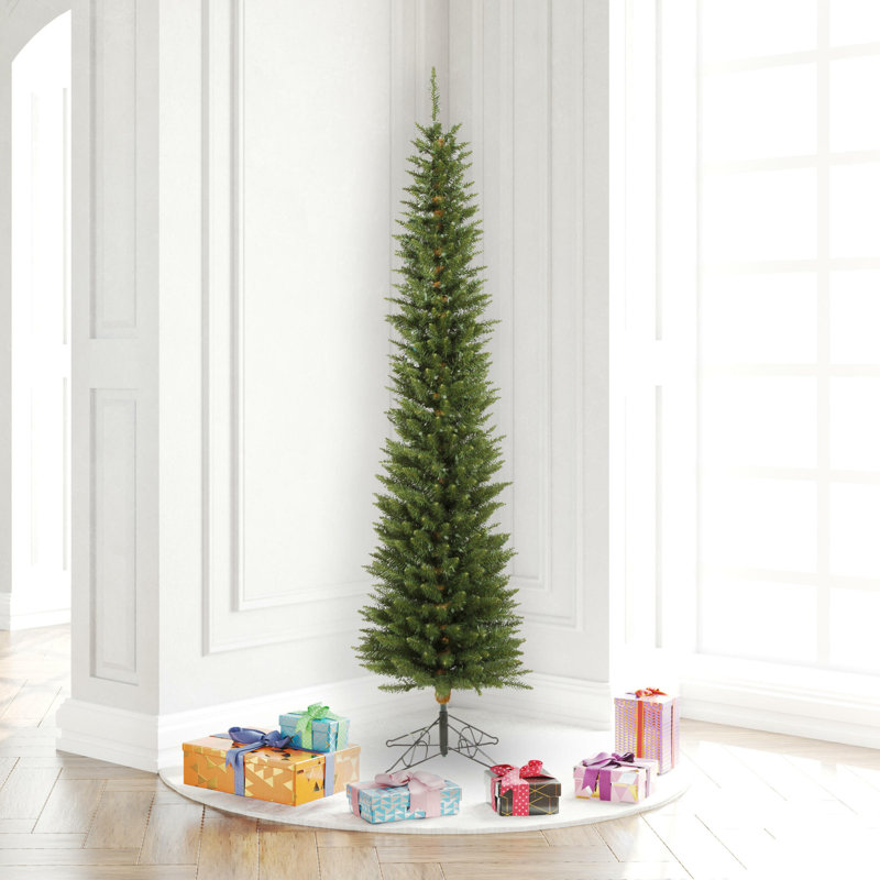Arbre de Noël artificiel Durham Pole Pine, H 5,5 pi, DEL multicolore