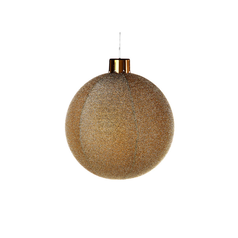 PVC Ball Ornament, 45.72cm H x 45.72cm W x 45.72cm D, Gold
