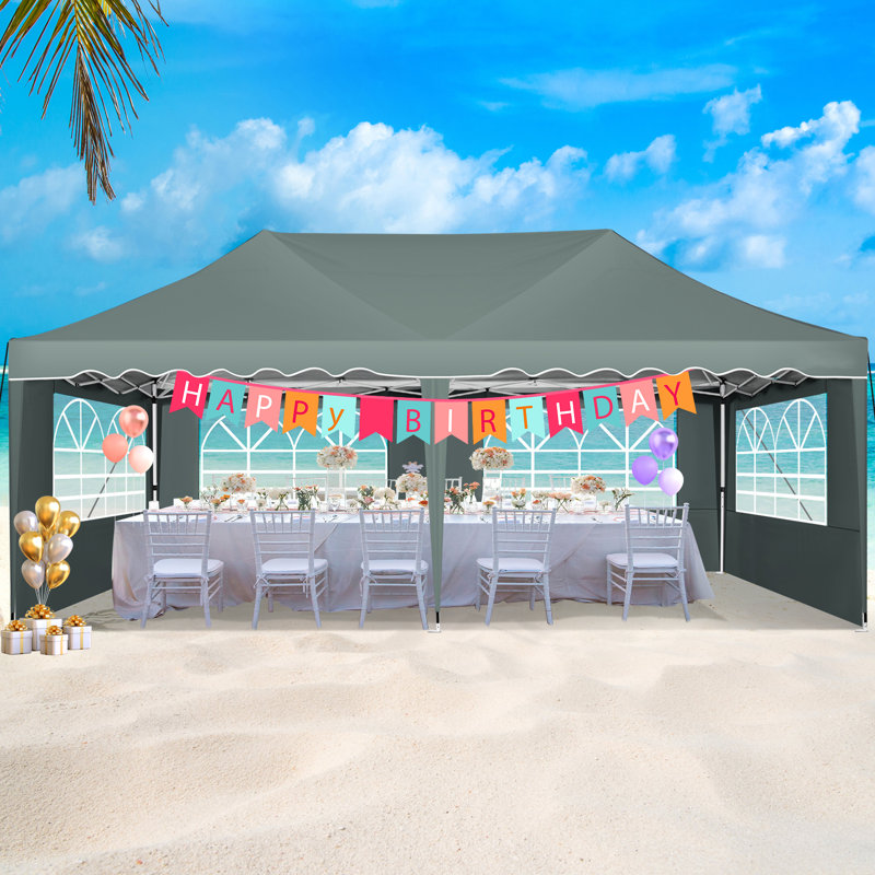 Auvent instantané ajustable 10 'x 20', Gris