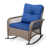 Coussin bleu / cadre gris