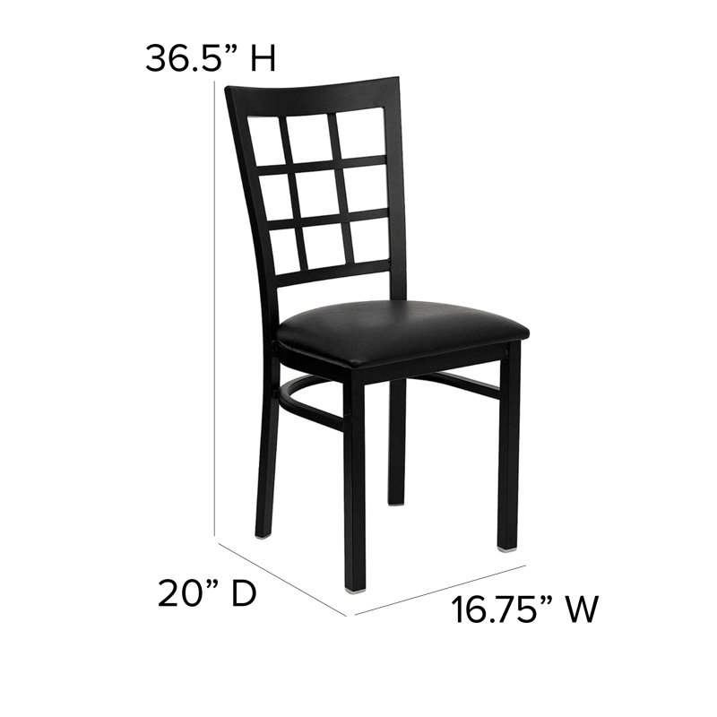 Chaise de restaurant en métal Prompton, Noir