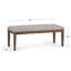 Banc de repose-pieds touffeté à aspect lin l 48 po Waverly-105353006