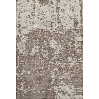 Premium Machine Washable Prisco Brown Rug