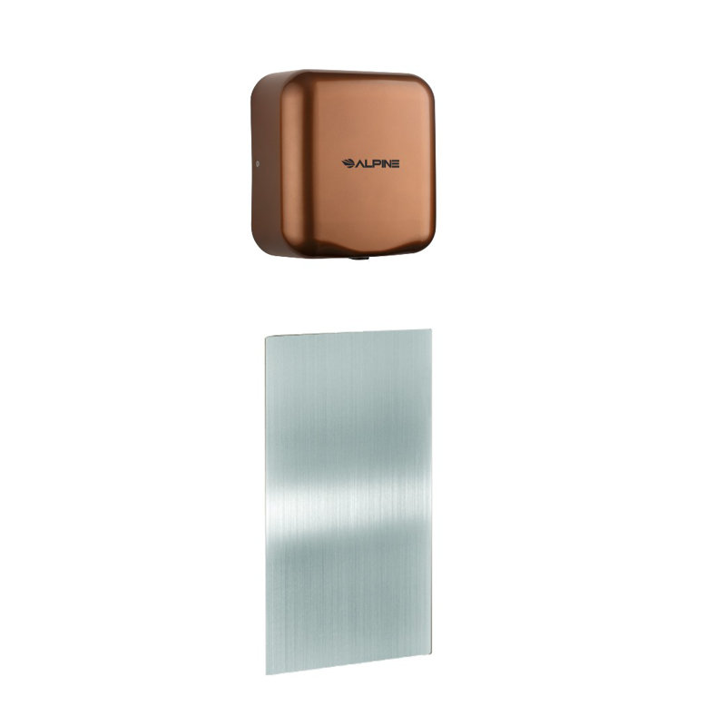 Séchoir à mains électrique automatique à grande vitesse 120V avec protection murale Hemlock, Brun