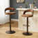 Aryelle Swivel Upholstered Adjustable Height Counter Stool with Metal Frame