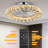 Chrome Crystal Ceiling Fans With  Stepless Dimming LED Remote Control,17.7In
