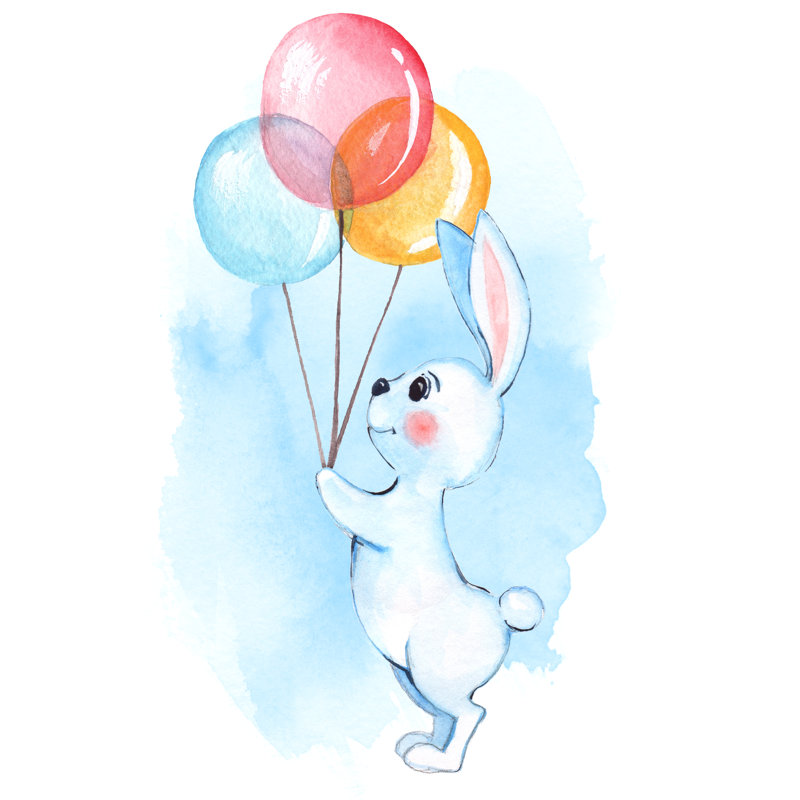 Mapleton White Rabbit - Wrapped Canvas Print, 122cm H x 122cm W x 3.8cm D