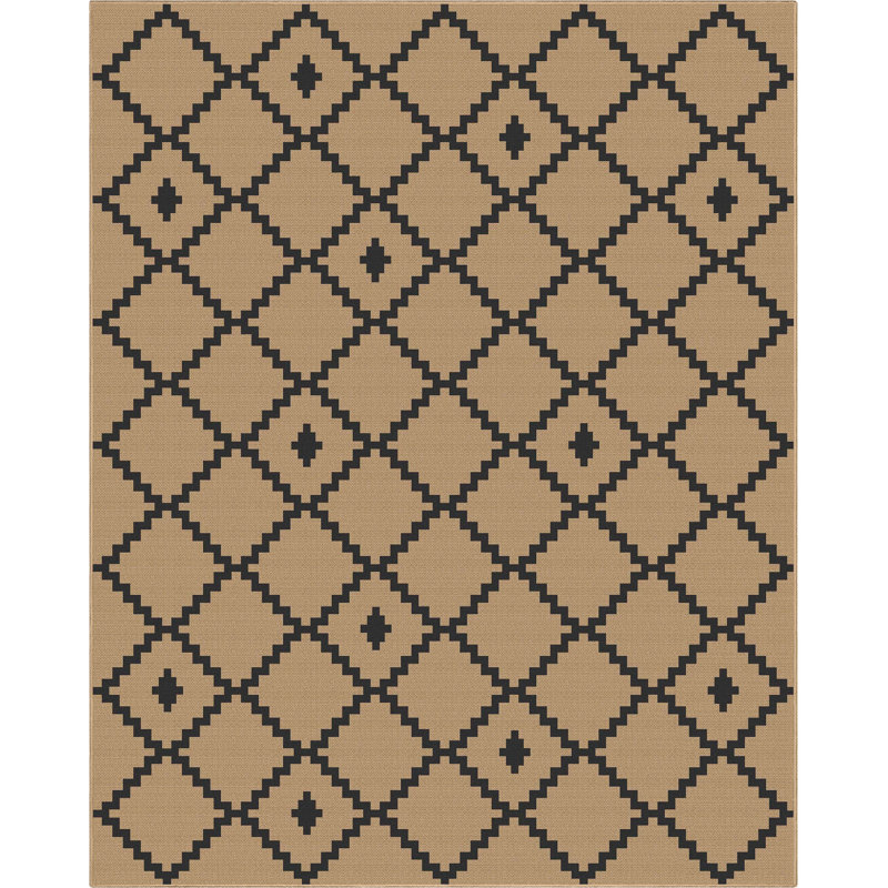  Tapis noir Well-Jute Akita, Rectangle 7 pi 10 po x 9 pi 10 po