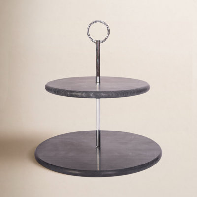 Genuine Marble Tiered Stand