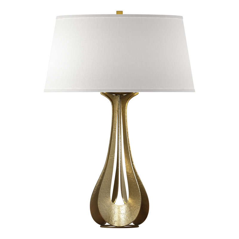 Lampe de table 25,3 po Lino, Lin, Laiton moderne