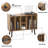 33" Media Shelves Cabinet With Power Outlet and USB Charging Port-101081099