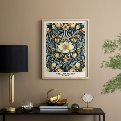 WM MORRIS Series DCCCXXXVI Framed Print - Solid Wood
