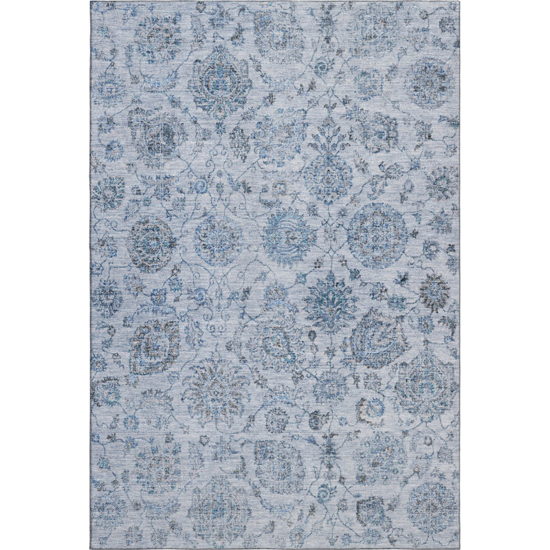 Premium Machine Washable Mayfield AMF1833 Damask Rug, Rectangle 10' x 14'