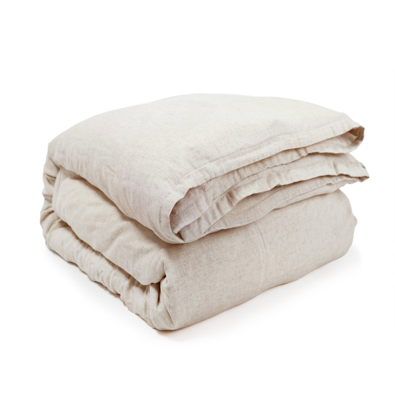 Georgie Bamboo Linen Duvet Cover, Natural, Twin