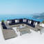 Cannes 9 Piece Seating Group with Cushions-264658375