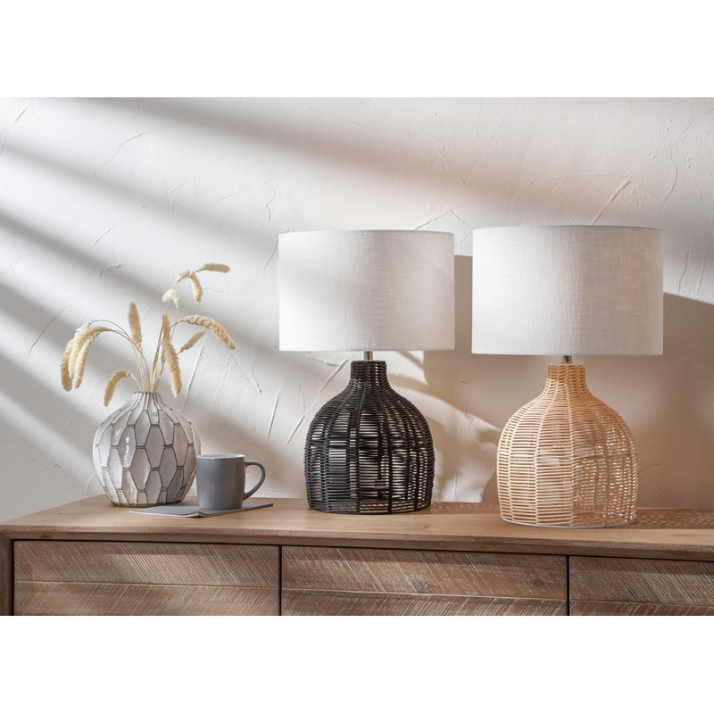 Caswell Wicker/Rattan Table Lamp, Natural 