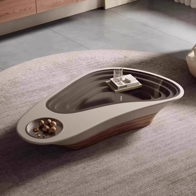 Table basse italienne de forme irrégulière minimaliste