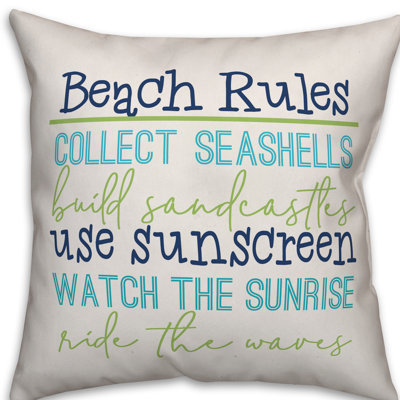  Coussin intérieur / extérieur Beach Rules