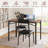Dining Table Set for 4, Kitchen Table and Chairs for 4 with Upholstered Chairs, 5 Piece Rectangular Kitchen Table Set, Dining Room Table Set for Small Space, Apartment-444000754