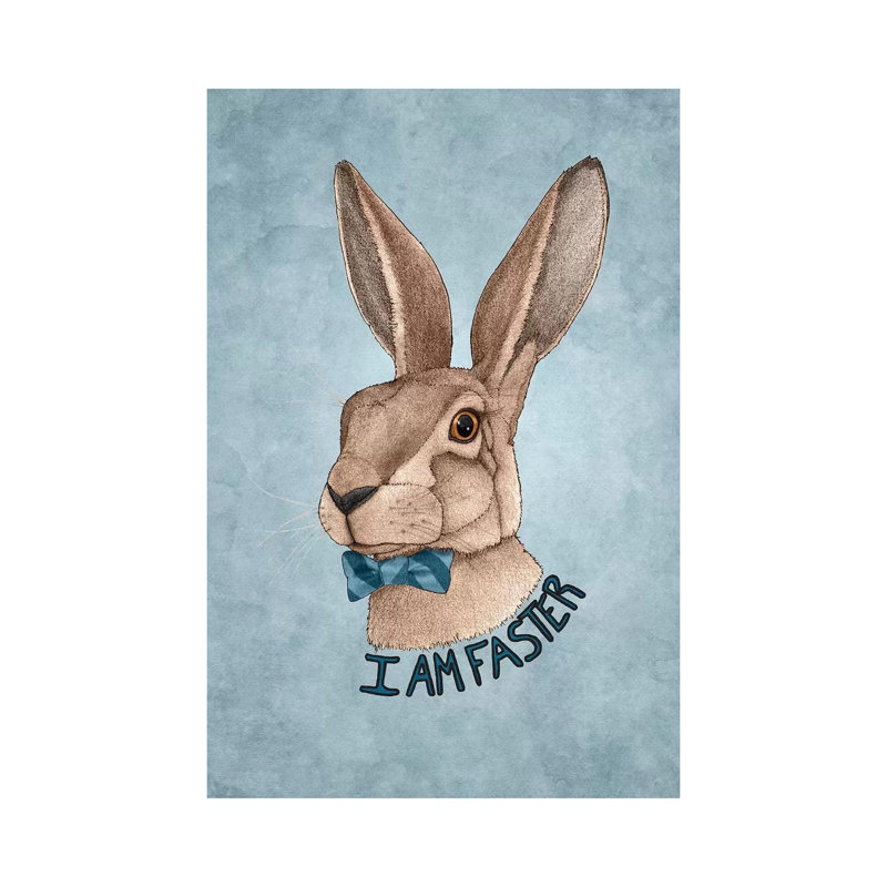 Mr. Hare Is Faster by Barruf - Wrapped Canvas Gallery-Wrapped Canvas Giclée, 101.6 cm H x 66.04 cm W x 1.91 cm D