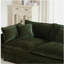 Ensemble de 2 chaises d'appoint, fauteuils rembourrés en chenille haut de gamme, chaises d'appoint de salon avec coussin décoratif, chenille verte-1738878753