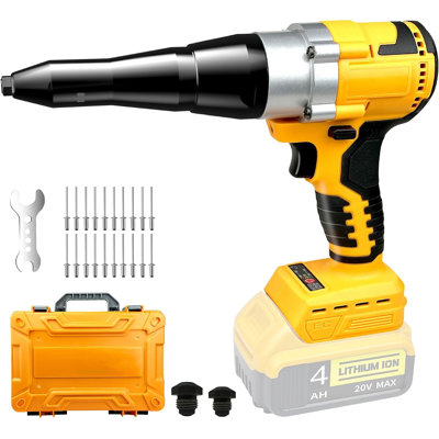 Cordless Rivet Gun Compatible with Dewalt 20V Max Battery (No Battery), Electric Rivet Gun, Brushless Pop Rivet Gun Tool for Rivets 1/8'' 5/32'' 3/16''