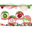 Guirlande de Noël de 2,74 m (9 pi), lot de 2, guirlande en maille rouge et verte pré-décorée avec ornements de Noël pour la décoration intérieure des fêtes de fin d'année.
