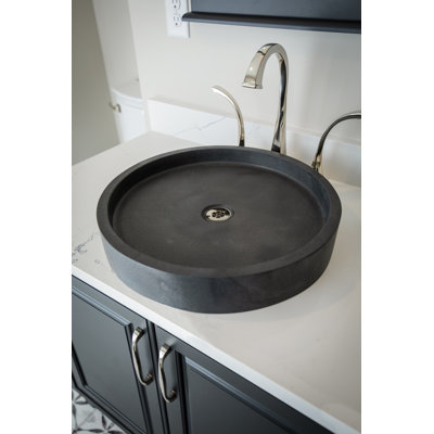 Lavabo de salle de bain vasque circulaire Low Stone