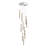 Azria 10ft Long Attic Pendant Chandeliers 10-Light Silver Crystal with Bubble Pendant Light Dimmable