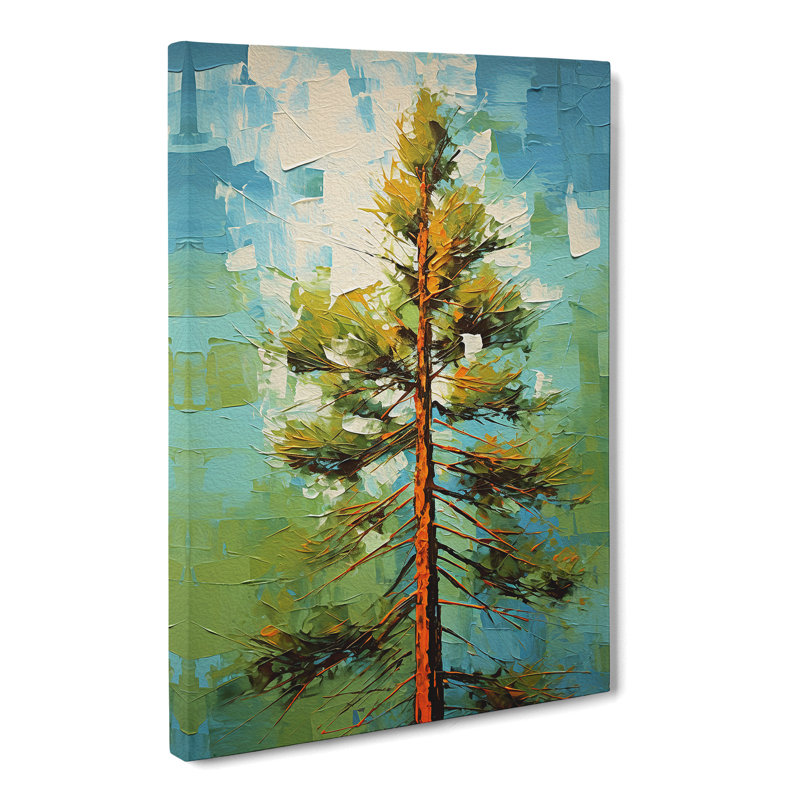 Pine Tree Abstract - Wrapped Canvas, 76cm H x 50cm W x 3cm D