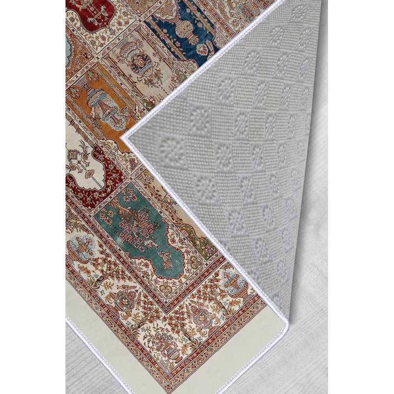 Tapis brun en polyester tissé à la machine Crain, Rectangle 1 pi 8 po x 2 pi 7 po