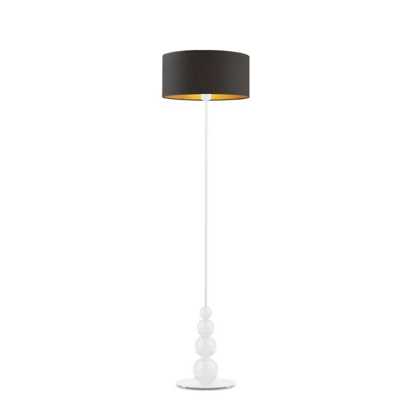Cairns 166cm Traditional Floor Lamp, White, Black