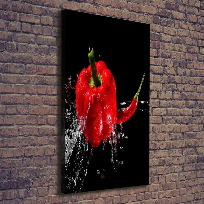 Two Peppers - Wrapped Canvas Print