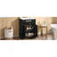 Meuble-lavabo 24 po avec lavabo en céramique intégré, armoire de salle de bain avec 2 portes, 1 tiroir basculant, meuble-lavabo simple pour petite et moyenne salle de bain, noir-525638459