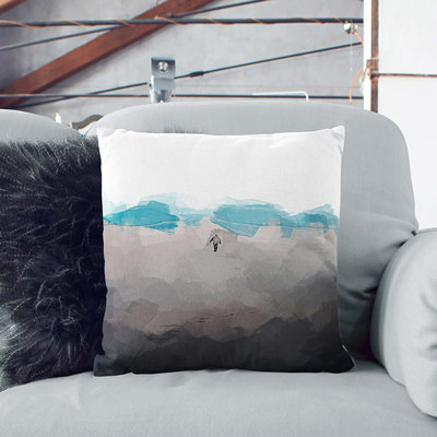 Desert Walker In Abstract Abstract Square Throw Cushion