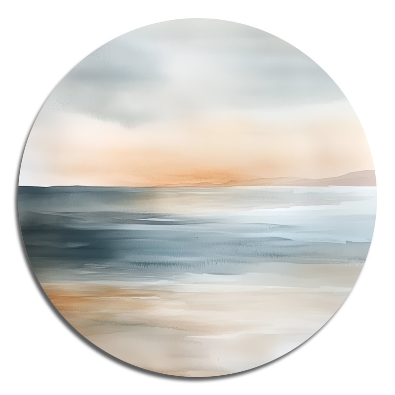 Jabbar - Décoration murale ronde en métal bord de mer, L 29 po x H 29 po