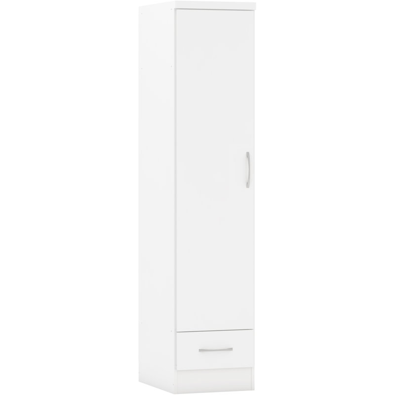 Cascio 1 Door Wardrobe, White