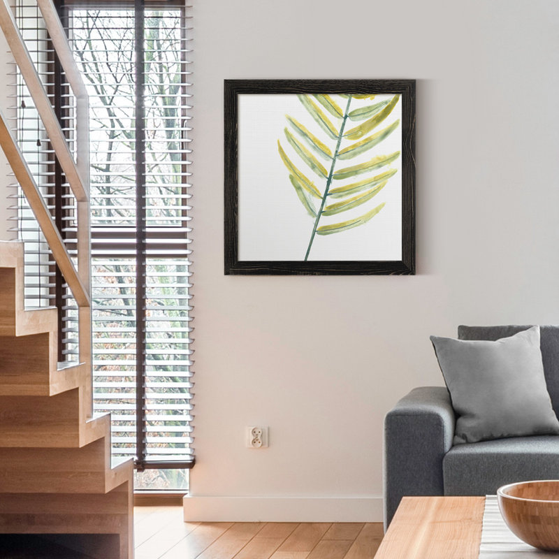 Verdant impressions VII-reproduction d’art, H 17 po x l 17 po x P 1,5 po, Toile avec cadre noir