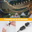 Guirlande lumineuse 100 pi avec 50 + 2 ampoules, lumières de patio E17 connectables, blanc chaud 0,6 W et 2 700 K pour le jardin, la cour, le bistro, la terrasse, le pavillon de jardin et la décoration de fête
