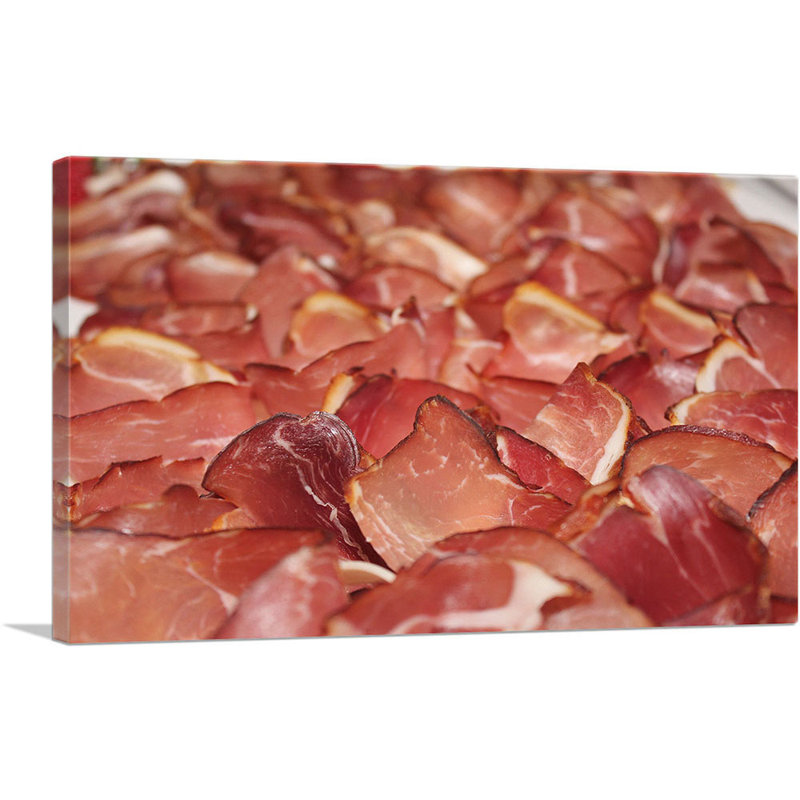«Ham Pattern Diner Restaurant Decor», reproduction de photo sur toile tendue, H 12 po x l 18 po x P 0,75 po