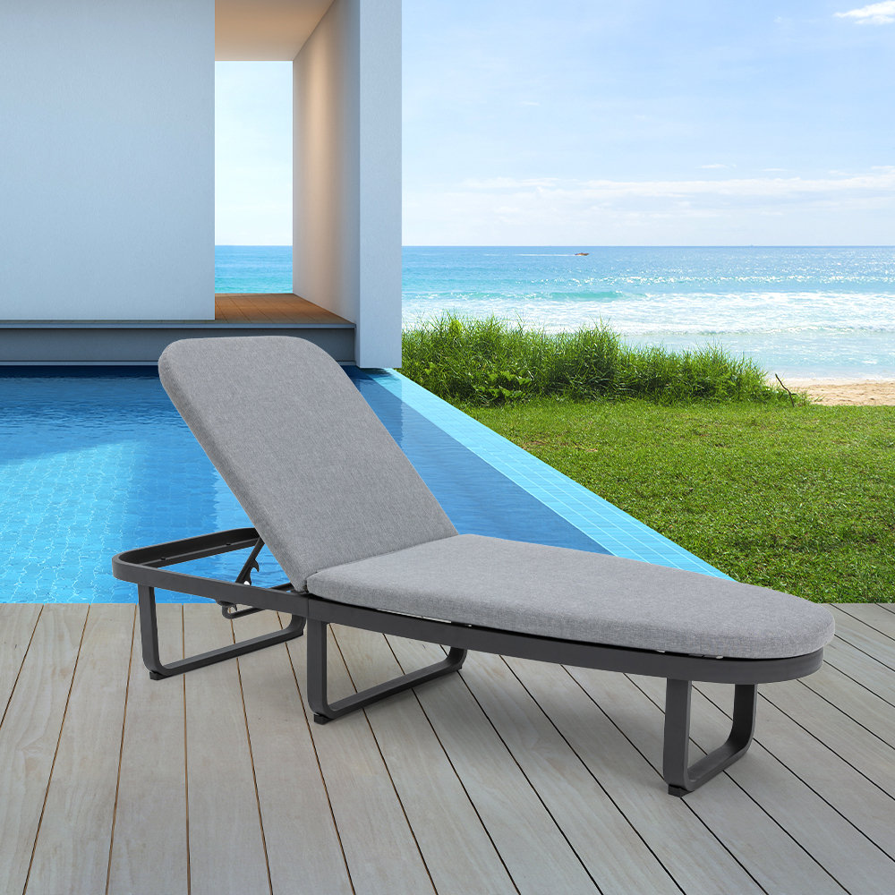 Ebern Designs Stylish and Sturdy Boat-Shaped Outdoor Lounge Chair ...