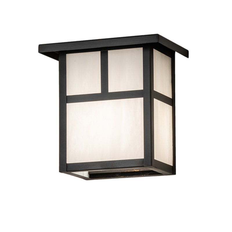 Hyde Park 1 - Light Outdoor Wall Lantern, White, 8" H x 8" W x 6" D